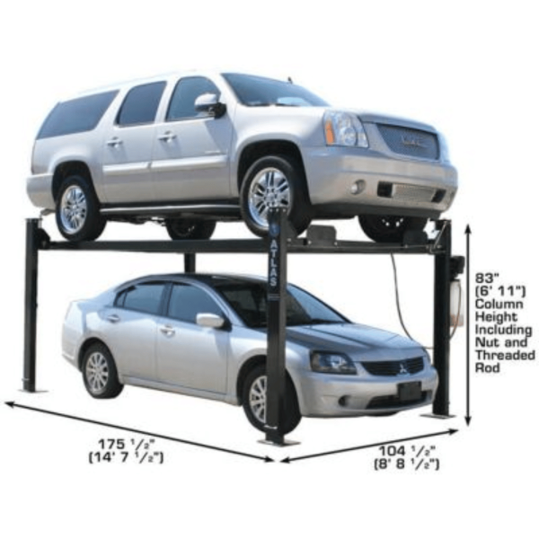 Second image of Atlas Garage PRO8000 4 Post Lift + RJ35 Sliding Jacks Combo