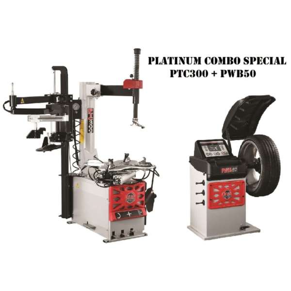 Second image of Atlas Platinum PTC300 Tire Changer + PWB50 Wheel Balancer Combo Package