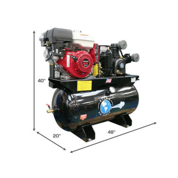 Second image of Atlas Air Force AF17G 8HP 30 Gallon Gas-Powered Air Compressor