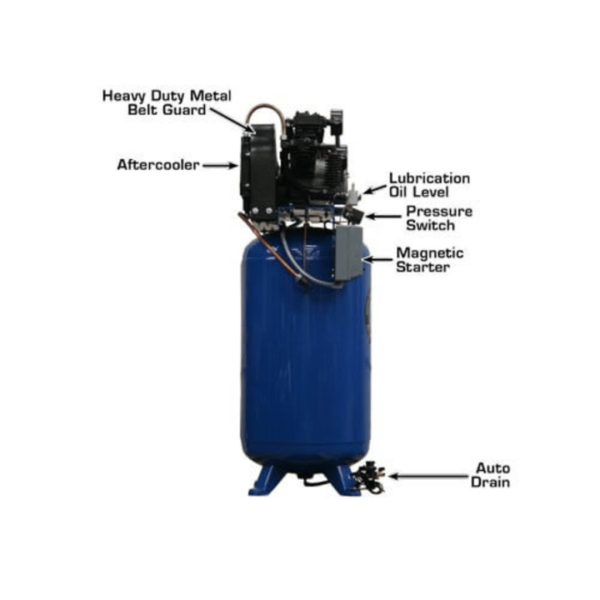 Second image of Atlas Air Force AF9PLUS-17 7.5HP Commercial Compressor with Plus Package