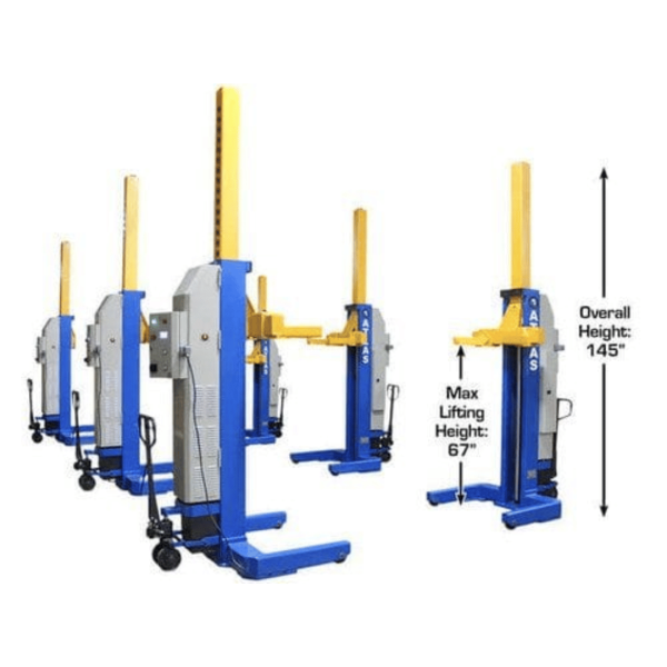 Second image of Atlas 111,000 LB. ALI Certified Battery Powered Mobile Column Lift System