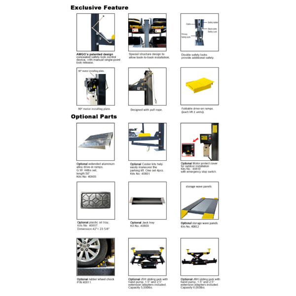 Second image of Amgo 409-HP 9,000 Lb Parking Lift