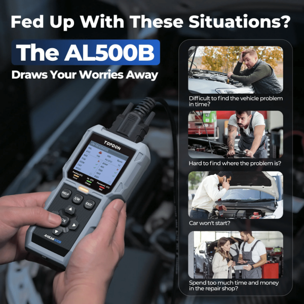 Second image of Topdon USA ArtiLink500B 2-in-1 OBDII Scanner and Battery Tester