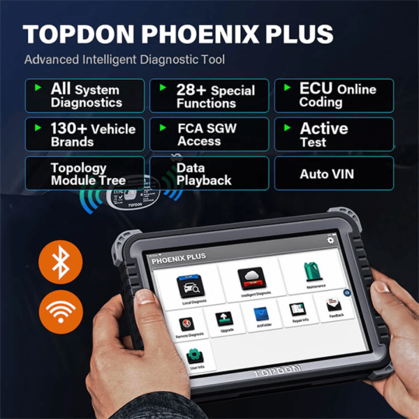 Second image of TOPDON USA Phoenix Plus Advanced Intelligent Diagnostic Scan Tool
