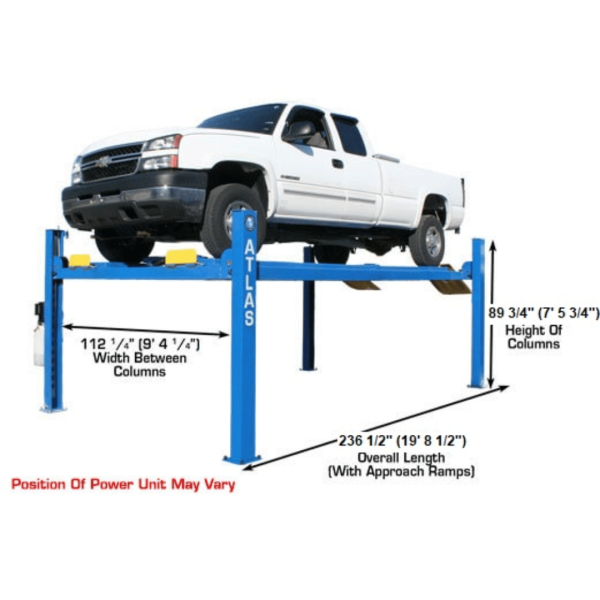 Second image of Atlas ATTD-412 12000 lb Heavy Duty 4-Post Lift