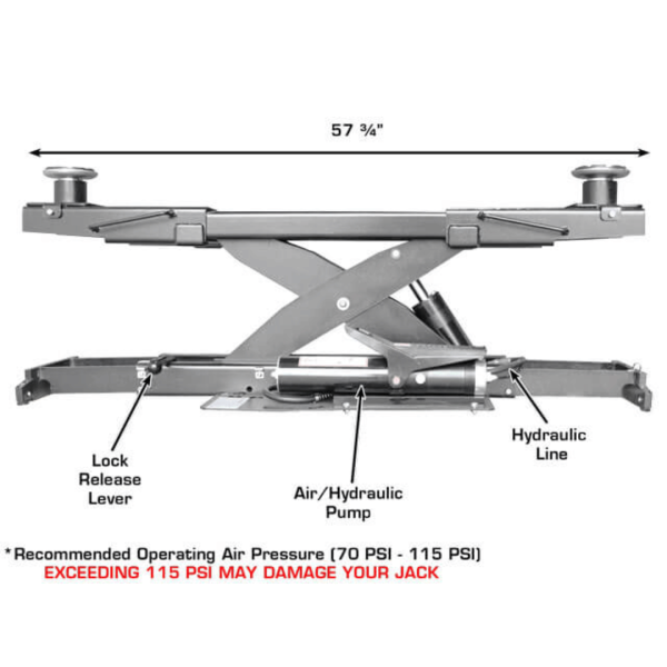 Second image of Atlas Platinum RJ7000 ALI Certified 7,000 lb Capacity Rolling Jack