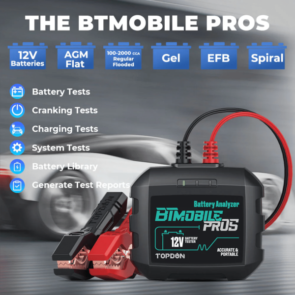 Second image of Topdon USA BTMobile ProS 12V Wireless Battery Analyzer