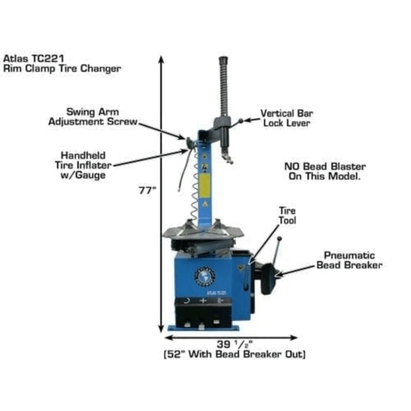 Second image of Atlas TC221 Rim-Clamp Tire Changer