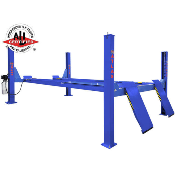 Second image of Atlas Platinum PVL14OF-EXT Open Front Alignment Lift + RJ7000 ALI Certified Rolling Jack Combo