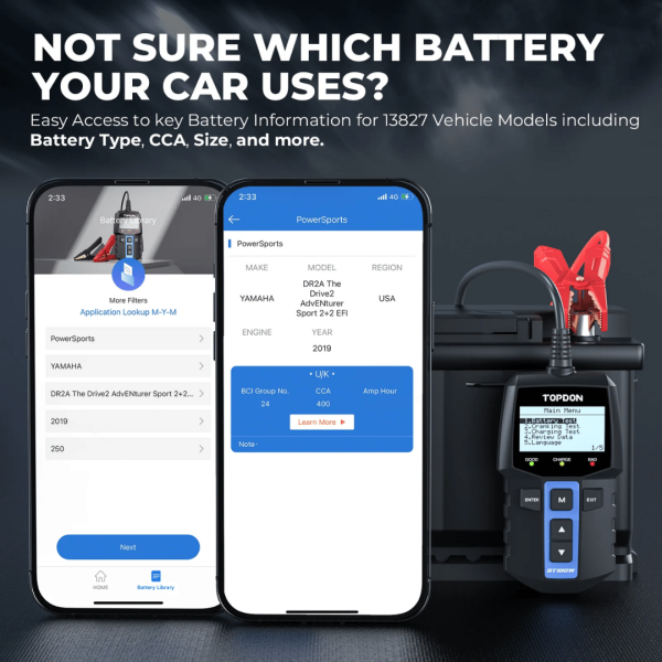 Second image of Topdon USA BT100W Battery Tester