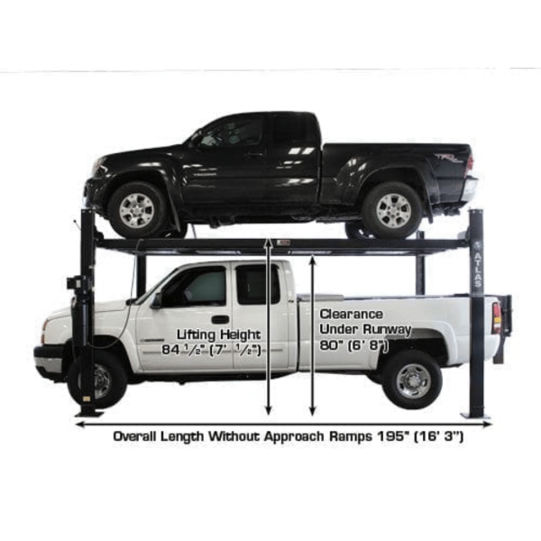 Second image of Atlas Garage PRO8000EXT-L 4 Post Lift + RJ35 Sliding Jacks Combo