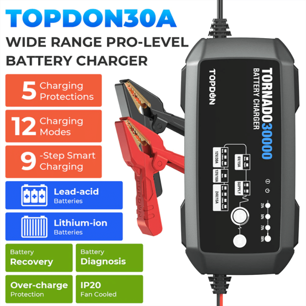 Second image of Topdon USA Tornado30000 Smart Battery Charger