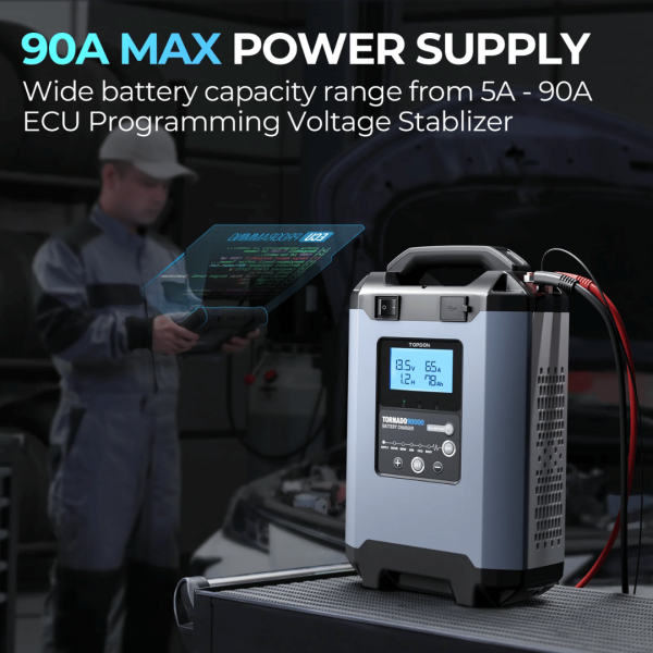 Second image of Topdon USA Tornado90000 Professional-Grade Smart Battery Charger