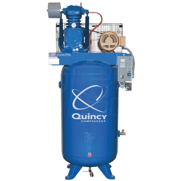 Quincy 3103D12VCA20M QP MAX 10-HP 120-Gallon Pressure Lubricated Two-Stage Air Compressor (208V 3-Phase)