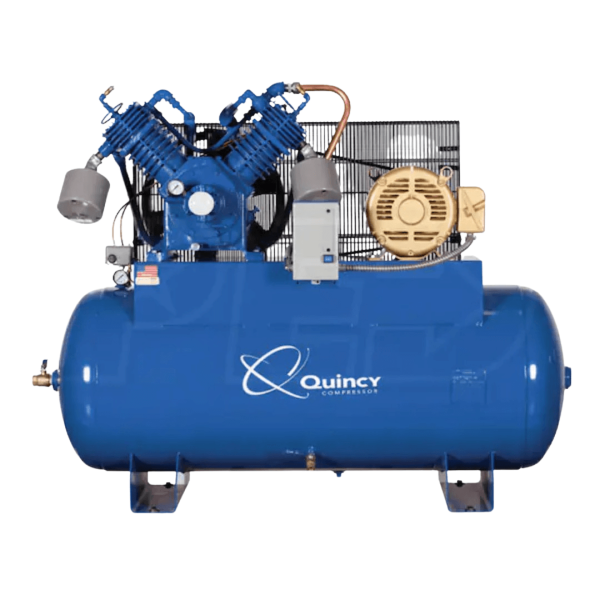 Quincy 3153D12HCB23M QP MAX 15-HP 120-Gallon Pressure Lubricated Two-Stage Air Compressor (230V 3-Phase)