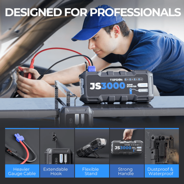 Second image of Topdon USA JumpSurge3000 12V Jump Starter & Power Bank