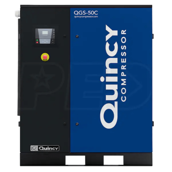 Quincy 4152016900 QGS 50-HP Tankless Rotary Screw Air Compressor (230/460V 3-Phase)