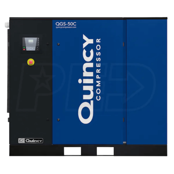 Quincy 4152016908 QGS 50-HP Tankless Rotary Screw Air Compressor w/ Dryer (230/460V 3-Phase)