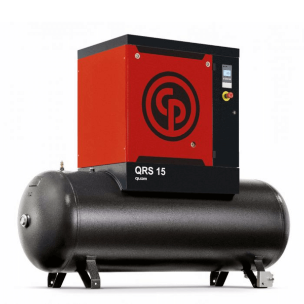 Chicago Pneumatic 15 HP Rotary Screw Air Compressor 54.9 CFM @ 125 PSI, 132 Gallon Tank 208-230/460-Volt, 3-Phase | QRS 15 HP TM