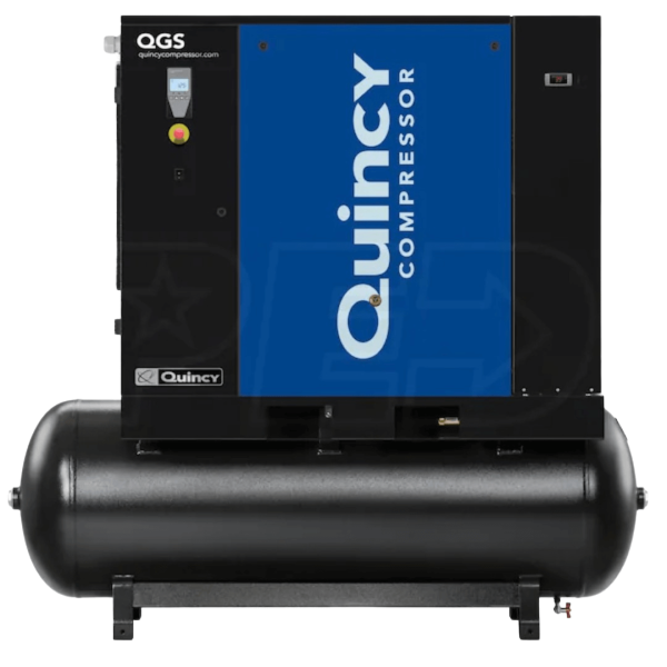 Quincy 4152026537 QGS 20-HP 132-Gallon Rotary Screw Air Compressor w/ Dryer (208-230/460V 3-Phase)