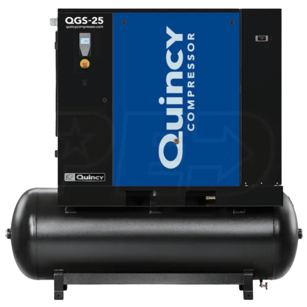 Quincy 4152026541 QGS 25-HP 132-Gallon Rotary Screw Air Compressor w/ Dryer (208-230/460V 3-Phase)