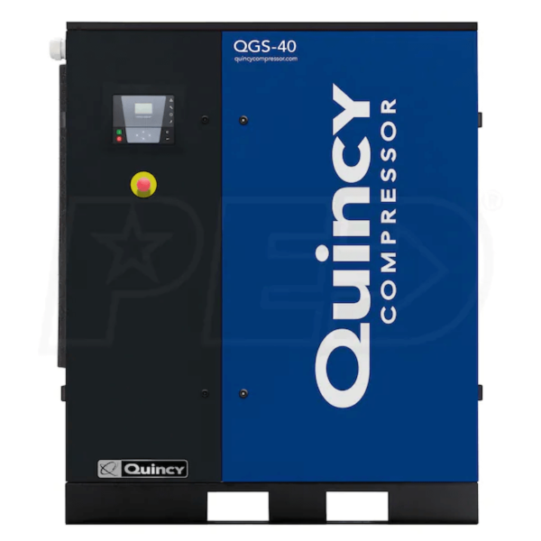 Quincy 4152028080 QGS 40-HP Tankless Rotary Screw Air Compressor w/ Dryer (230/460V 3-Phase)
