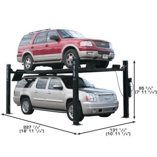 Second image of Atlas Garage PRO9000 4 Post Lift + RJ35 Sliding Jacks Combo