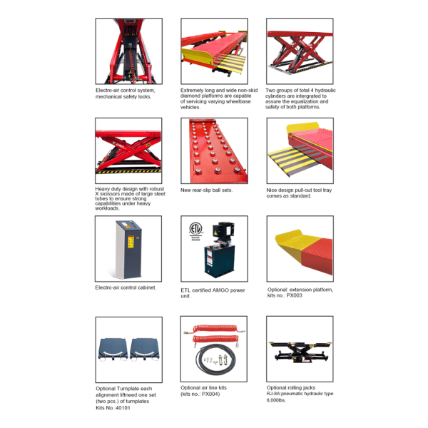 Second image of Amgo AX-16A 16,000 Lb Alignment Scissor Lift