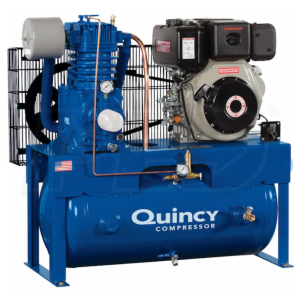 Quincy D307Y30HCD QP 10-HP 30-Gallon Pressure Lubricated Two-Stage Truck Mount Air Compressor w/ Electric Start Yanmar Diesel Engine