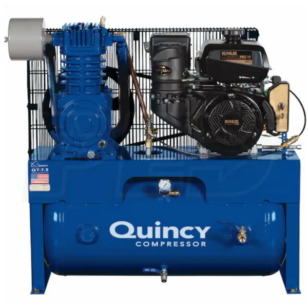 Quincy G214K30HCD QT 14-HP 30-Gallon Two-Stage Truck Mount Air Compressor w/ Electric Start Kohler Engine