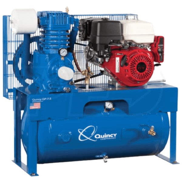 Quincy G313H30HCE QP 13-HP 30-Gallon Pressure Lubricated Two-Stage Truck Mount Air Compressor w/ Electric Start Honda Engine