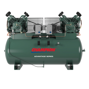 Champion HR10D-24ADV 10 HP Horizontal Tank Duplex Air Compressor
