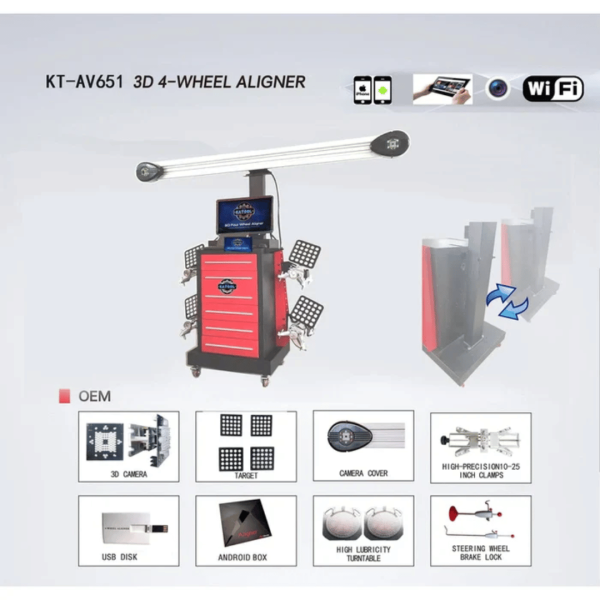 Second image of Katool KT-AV651 Wheel Alignment Machine Works on 2 Post & Scissor Lift