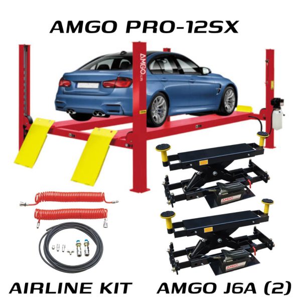 Amgo PRO-12SX 12,000 lb. 4 Post Lift Truck Service Combo