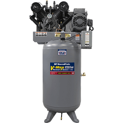 BendPak VMP-7580V V-Max Patriot Air Compressor - 7.5 HP, 1 PH - 80 Gallon Vertical Tank - Made in USA
